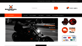 What Bikermania.fr website looked like in 2020 (3 years ago)