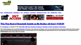 What Bigbrotheraccess.com website looked like in 2020 (3 years ago)