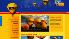 What Balon.cz website looked like in 2020 (3 years ago)