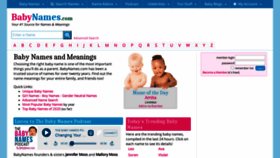 What Babynames.com website looked like in 2020 (3 years ago)