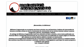 What Bibliotecafragmentada.org website looked like in 2020 (3 years ago)