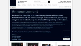What Breeze-gallery.co.uk website looked like in 2020 (3 years ago)