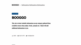 What Booggo.com website looked like in 2020 (3 years ago)
