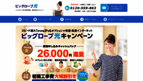 What Biglobehikari-kaisen.com website looked like in 2020 (3 years ago)