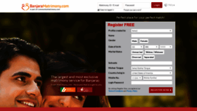 What Banjaramatrimony.com website looked like in 2020 (3 years ago)