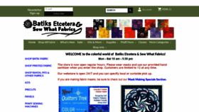 What Batiks.com website looked like in 2020 (3 years ago)