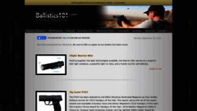 What Ballistics101.com website looked like in 2020 (3 years ago)