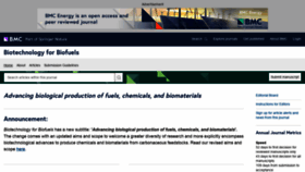 What Biotechnologyforbiofuels.com website looked like in 2020 (3 years ago)