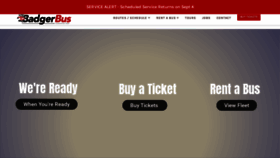 What Badgerbus.com website looked like in 2020 (3 years ago)