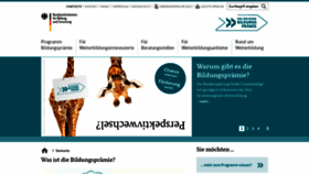 What Bildungspraemie.info website looked like in 2020 (3 years ago)
