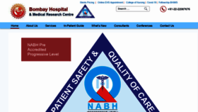 What Bombayhospital.com website looked like in 2020 (3 years ago)