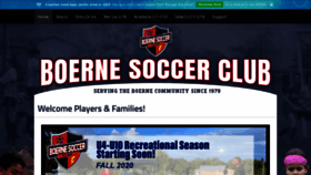 What Boernesoccer.org website looked like in 2020 (3 years ago)