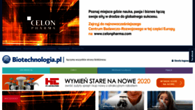 What Biotechnologia.pl website looked like in 2020 (3 years ago)