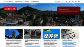 What Baden.ch website looked like in 2020 (5 years ago)