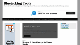 What Bluejackingtools.com website looked like in 2020 (3 years ago)