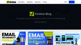 What Blog.kickbox.com website looked like in 2020 (3 years ago)