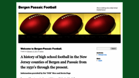 What Bergenpassaicfootball.com website looked like in 2020 (3 years ago)