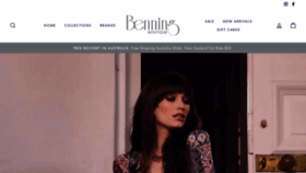 What Benningfashion.com.au website looked like in 2020 (3 years ago)