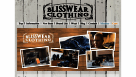 What Bliss-wear.com website looked like in 2020 (3 years ago)