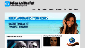 What Believeandmanifest.com website looked like in 2020 (3 years ago)