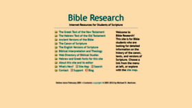 What Bible-researcher.com website looked like in 2020 (3 years ago)