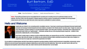 What Burtbertram.com website looked like in 2020 (3 years ago)
