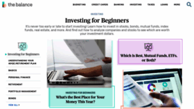 What Beginnersinvest.about.com website looked like in 2020 (3 years ago)