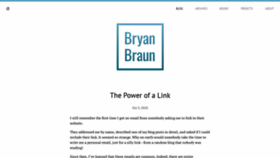 What Bryanbraun.com website looked like in 2020 (3 years ago)