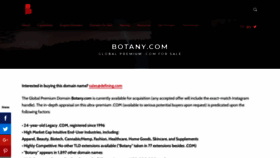 What Botany.com website looked like in 2020 (3 years ago)
