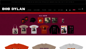 What Bobdylanstore.com website looked like in 2020 (3 years ago)