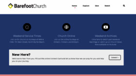 What Barefootchurch.com website looked like in 2020 (3 years ago)