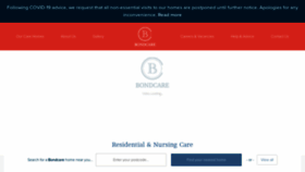 What Bondcare.co.uk website looked like in 2020 (3 years ago)