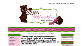 What Bearnecessitiesscraps.com website looked like in 2020 (3 years ago)