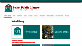What Bethellibrary.org website looked like in 2020 (3 years ago)