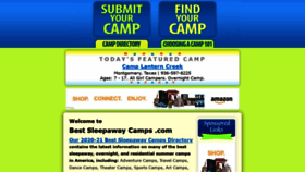 What Bestsleepawaycamps.com website looked like in 2020 (3 years ago)