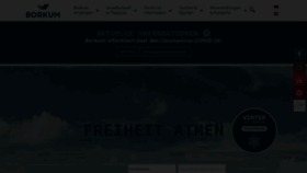 What Borkum.de website looked like in 2020 (3 years ago)