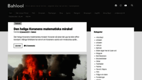 What Bahlool.se website looked like in 2020 (3 years ago)