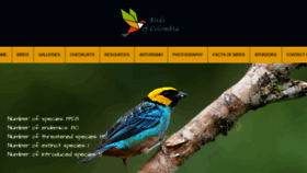 What Birdsofcolombia.com website looked like in 2020 (3 years ago)