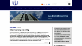 What Bundesaerztekammer.de website looked like in 2020 (3 years ago)