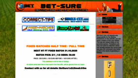 What Bet-sure.com website looked like in 2020 (3 years ago)