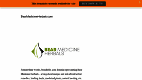 What Bearmedicineherbals.com website looked like in 2020 (3 years ago)
