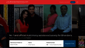What Bhandarimatrimony.com website looked like in 2020 (3 years ago)