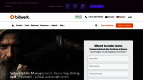 What Billwerk.com website looked like in 2020 (3 years ago)