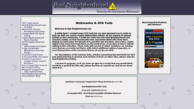 What Bad-neighborhood.com website looked like in 2020 (3 years ago)