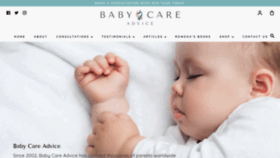 What Babycareadvice.com website looked like in 2020 (3 years ago)
