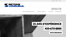 What Betonslongueuil.com website looked like in 2020 (3 years ago)