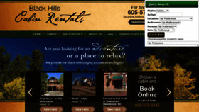 What Blackhillscabinrentals.com website looked like in 2020 (3 years ago)
