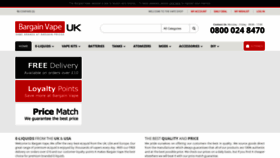 What Bargainvape.uk website looked like in 2020 (3 years ago)