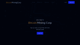 What Bitcoinminingcorp.com website looked like in 2020 (3 years ago)