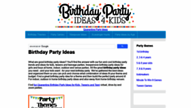 What Birthdaypartyideas4kids.com website looked like in 2020 (3 years ago)